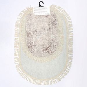 Набор ковриков 2шт (60х100см, 50х60см) ALAS EV TEKSTIL овальные полиэстер 000000000001212095