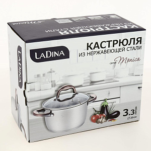 Кастрюля 3,3л 20см LADINA REGULAR Monica нержавеющая сталь 000000000001204272