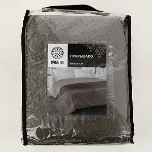 Покрывало DeN Палермо 190х220 атл/мат св-корич. Круги U000217 000000000001203045