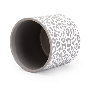Кашпо 16х14см 1,95л Леопард серый керамика 000000000001225887