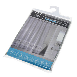 Штора для ванной Grey fresco, 180х200 см 000000000001161371