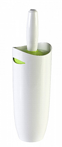 Ёрш с подставкой для унитаза бело-салатовый D10см H35см пластик PRIMANOVA M-E05-05 000000000001201686