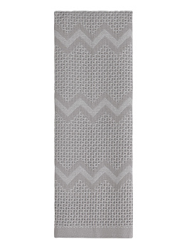 Полотенце кухонное 35x70см DE'NASTIA вафля зиг-заг тёмно-серый хлопок 100% 000000000001213581