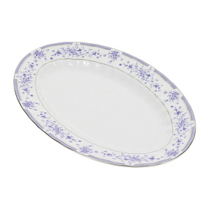 Блюдо овальное 32см Синий ситец LUISA218W Oval32 000000000001136139