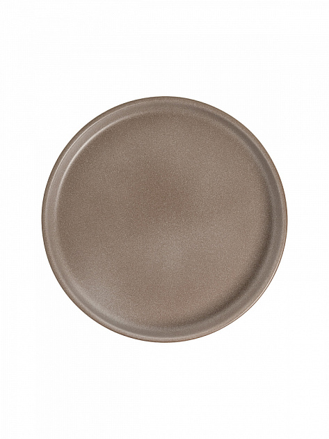 Тарелка десертная 21,6см DE'NASTIA Графит бежевый матовая керамика 000000000001227037