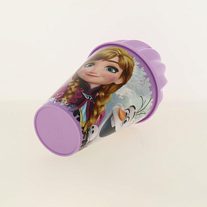 Стакан пластиковый 430мл с соломинкой и объемной крышкой в виде мороженного Холодное сердце Цветы Stor 274646/86885 000000000001193187