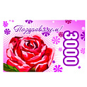Подарочная карта Поздравляем, 3000  рублей Подарочная карта Поздравляем, 3000  рублей 000000000007000174