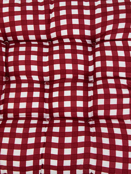 Подушка на стул 40x40см Клетка мелкая красный полиэстер 000000000001228080