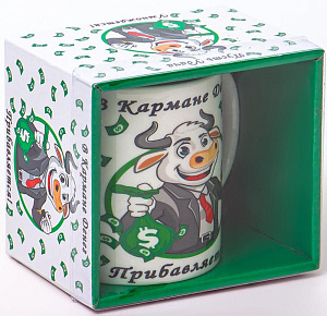 Кружка фарфор 350мл индивидуальная подарочная упаковка УДАЧА УМНОЖАЕТСЯ OLAFF 200-08054 000000000001202098