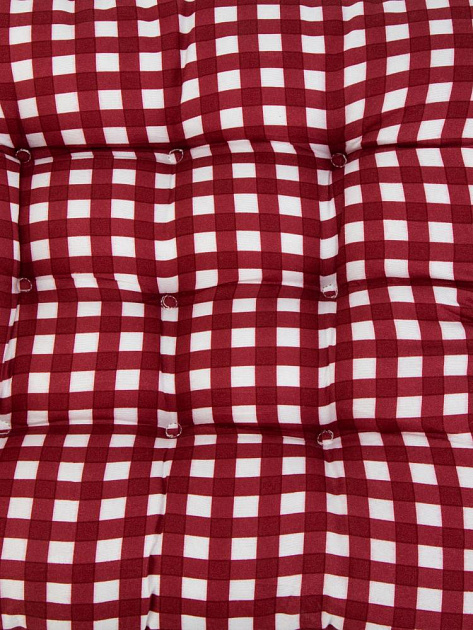 Подушка на стул 40x40см Клетка мелкая красный полиэстер 000000000001228080