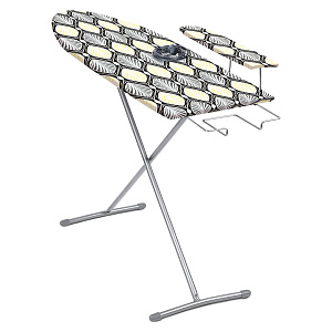Доска гладильная 112х34,5см ЛИНА 4 в ассортименте, подставка под утюг, подрукавник, электрический соединитель 1,6м, нагрузка 10кг, ДСП/хлопок 000000000001222382