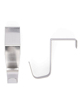 Набор крючков на дверь 4,1x2,5x6см 2шт DE'NASTIA серый нержавеющая сталь 000000000001212665