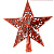 Верхушка для ёлки Звезда 20см красный R010562 000000000001191483