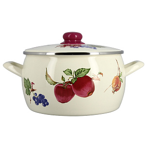 Кастрюля 5,3л Фрукты металлическая крышка 2413 000000000001140023
