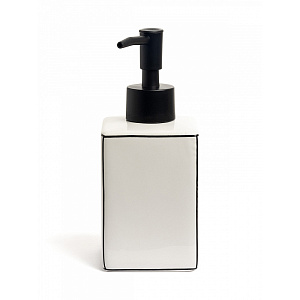 Диспенсер для жидкого мыла 6,5x6,5x15,8см DE'NASTIA FRAME белый керамика 000000000001225134