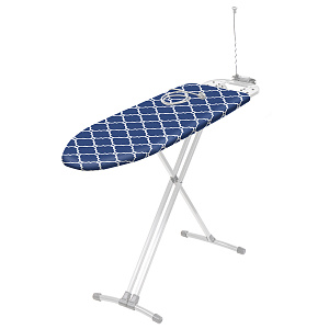 Доска гладильная 120х40см HAUSHALT P в ассортименте, подставка под утюг, электрический соединитель 1,9м, нагрузка 25кг, термостойкий пластик/хлопок 000000000001222387