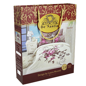 Комплект постельного белья 2спальное DE'NASTIA Сатин Элегия (панно) 50х70см-2шт C010404 000000000001123875