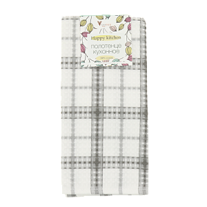 Полотенце кухонное 40х60см ВОТЕКС Кантри темно-серый хлопок 000000000001208493