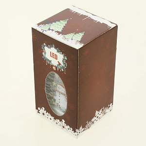 Фигура светодиодная 13х6х6см Фонарь Снеговик НГ от батарейки 3хLR44 теплый белый 000000000001208795