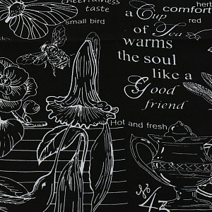 Фартук 60х70 рогожка.100%хлопок.Версаль черный587255 000000000001188753