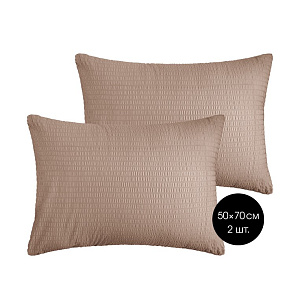 Наволочки 2шт 50x70см DE'NASTIA бежевый бязь жатый xлопок-100% 000000000001215172