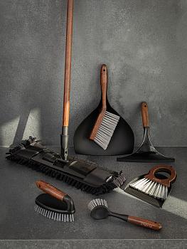 Швабра 42x130см DE'NASTIA Dark wood  бук/ПП/Полиэстр L000049 000000000001226885