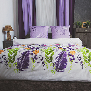 Комплект постельного белья 1,5спальное DE'NASTIA Сатин Легенда 70x70см-2шт C010409 000000000001123880