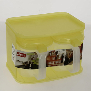 Емкости для сыпучих продуктов с подставкой 0,7л* 2шт 4312587 000000000001057074