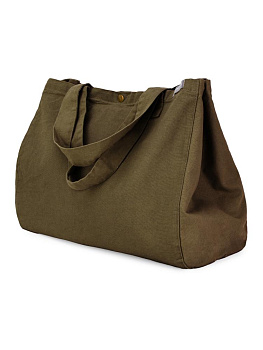 Сумка 38х44х22 DE'NASTIA Sea Salt Washed хаки хлопок 000000000001225548