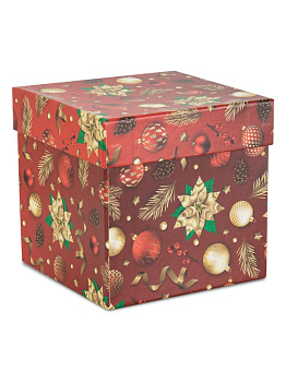 Коробка подарочная 13х13х13см ЗОЛОТАЯ МАГИЯ куб 000000000001228417