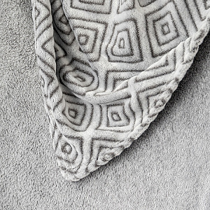 Плед 150x200см LUCKY Ромб двойной серый полиэстер 000000000001222753