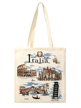 Сумка-шоппер 40х37см с принтом ST полиэстер/хлопок 000000000001227180