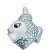 Декоративное украшение на елку Рыбка 8см БИРЮСИНКА голубой стекло 000000000001207664