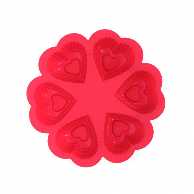 Форма для выпечки Сердце Marmiton, розовый, силикон 000000000001125384
