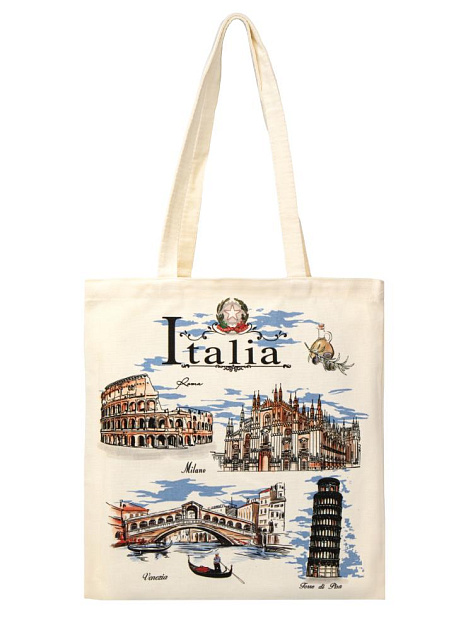 Сумка-шоппер 40х37см с принтом ST полиэстер/хлопок 000000000001227180