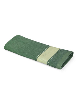 Полотенце махровое 30х60см LUCKY Атласный бордюр зеленая мурена хлопок 100% 000000000001226793