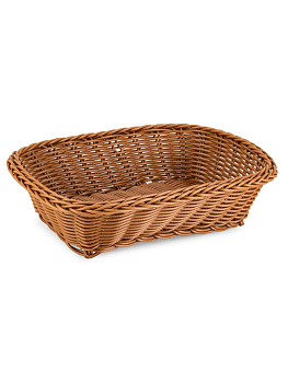 Корзина плетеная универсальная 26х20х6см прямоугольная коричневый полипропилен 000000000001227667