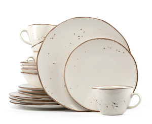 Набор столовой посуды 16 предметов TULU PORSELEN ORGANİK Reactive milky фарфор Набор столовой посуды 16 предметов TULU PORSELEN ORGANİK Reactive milky фарфор 000000000001216249