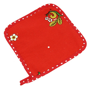 Набор прихватка и рукавица Хохлома Клюква, рогожка, 2 предмета 000000000001148892