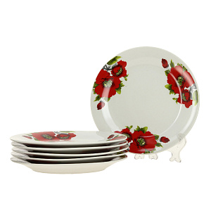 Столовый набор Маки Estetica, 18 предметов 000000000001170358