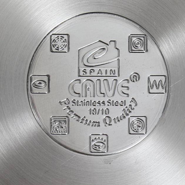 Сковорода 24см CALVE стеклянная крышка нержавеющая сталь CL-1055-5 000000000001152184