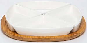 Менажница 220мм BALSFORD МЕЧТА 4 секции на подставке подарочная упаковка фарфор 000000000001206630