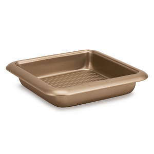 Форма для выпечки 24,5x24,5x5см LUCKY Золотые Грани квадратная 0,5мм сталь 000000000001217830