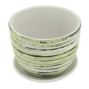 Горшок для цветов декоративный керамический Техно зеленое яблоко №4 1 л ГК 32 000000000001202938