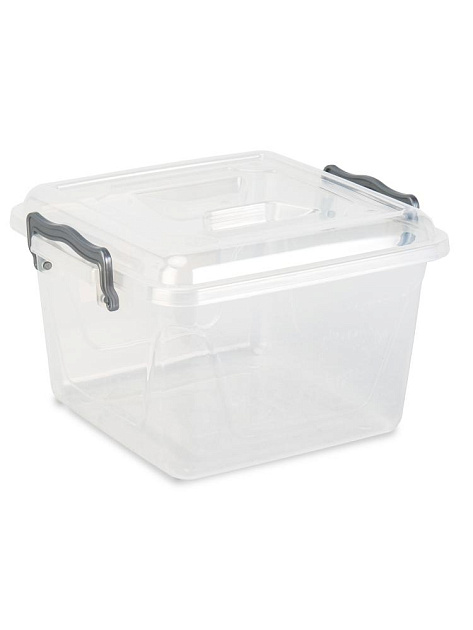Контейнер для хранения 6л FORA квадратный с клипсами полипропилен 000000000001227306
