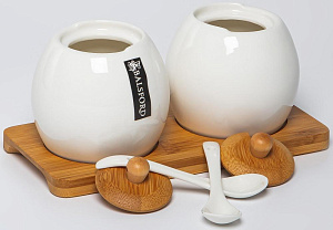 Набор банок 2шт 300мл BALSFORD МЕЧТА с ложками на стенде подарочная упаковка фарфор 000000000001206628