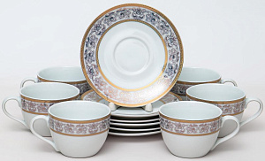 Набор чайный 12 предметов 220мл BALSFORD БРИСТОЛЬ ГЕНРИ  (6 чашек + 6 блюдец) подарочная упаковка фарфор 000000000001206637