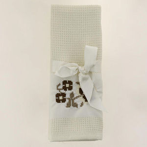 Набор кухоных полотенец 45х70см(2шт) LUCKY вафля ВЫШИВКА молочный/бежевый D000191 000000000001204422