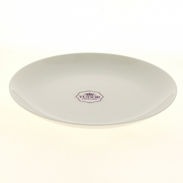 Тарелка десертная 20см TUDOR ENGLAND Royal White белый фарфор TU2204-2 000000000001181752