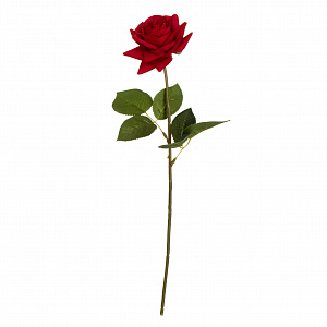 Цветок искусственный Роза Real Touch 42,5см красная 000000000001218368